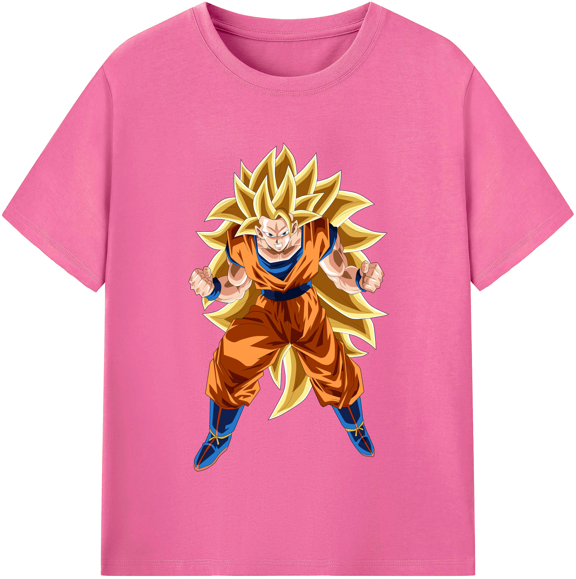 （画像用） ドラゴンボール 孫悟空（そん ごくう）Son Goku カカロット DRAGON BALL Kakarotto レディースカジュアルプリントTシャツ（綿100％）